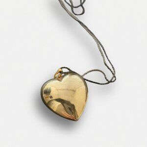 Vintage Gold Toned Locket Pendant Music Box Necklace